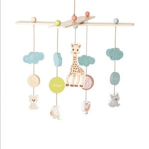 Sophie la giraffe (France) wooden animal mobile